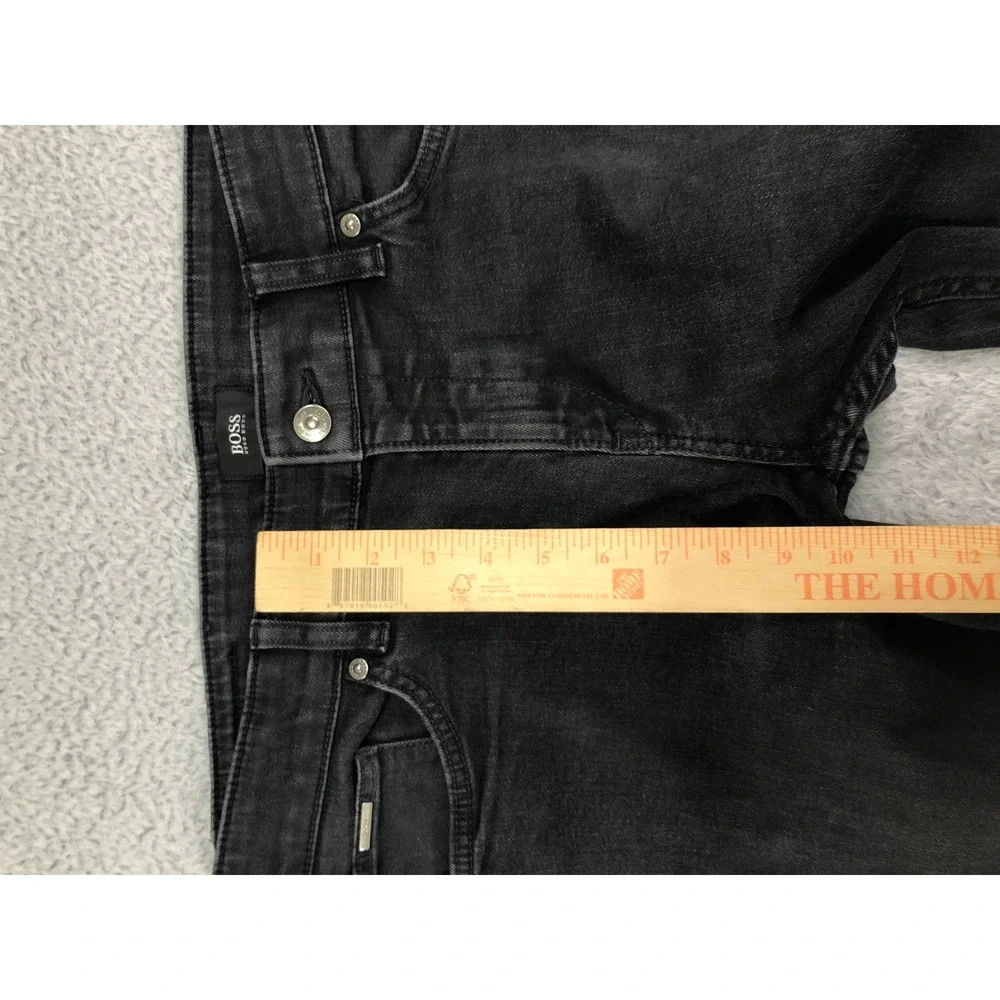Hugo Boss Jeans Men 34x30 Black Stretch Slim Fit Denim